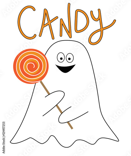 Happy Halloween Candy Ghost