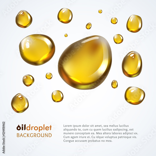 Obraz na płótnie Oily droplet vector background w salonie