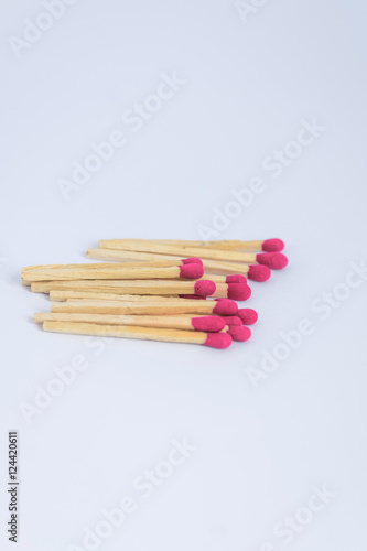 pink match isolated on white background