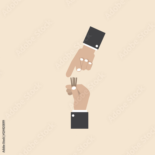 Draw Lots, Risk Taking Concept Vector Illustration
