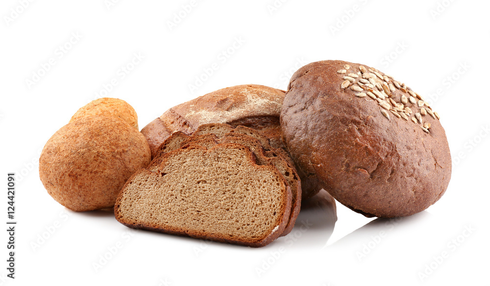 Fresh bread, isolated on white Fresh bread, isolated on white
