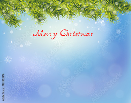 Christmas background with colorful balls