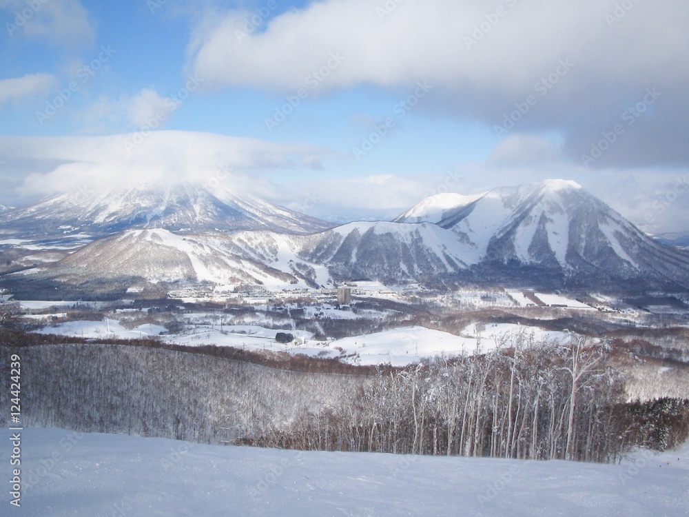 Fototapeta premium 北海道 スキー場 ルスツ