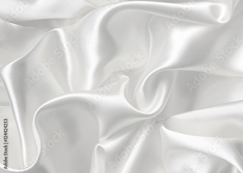 Smooth elegant white silk as wedding background