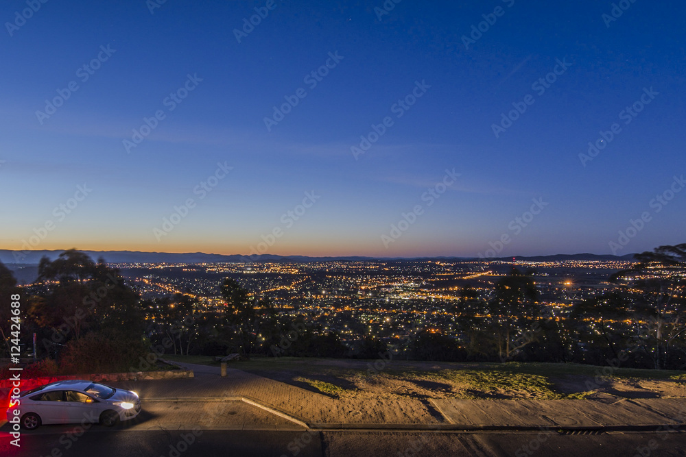 Fototapeta premium Beautiful views of city lights.