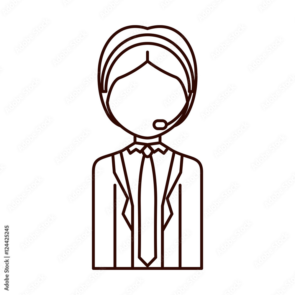 avatar man with headphone equipment. support and customer service design. vector illustration avatar man with headphone equipment. support and customer service design. vector illustration