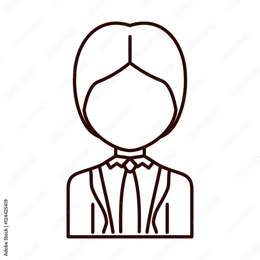 Obraz premium avatar businessman user wearing suit and tie. vector illustration