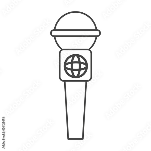 news microphone communication device. vector illustration