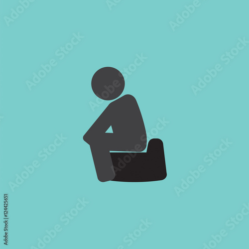 Black Symbol Baby Toilet Vector Illustration