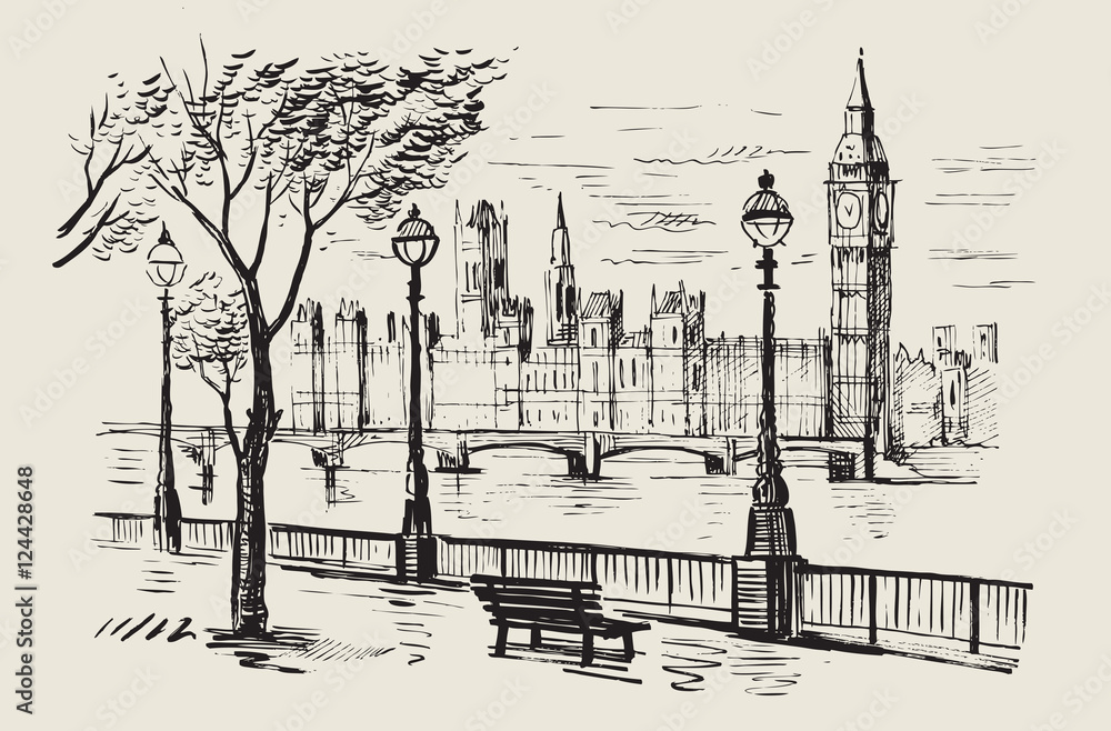vector hand-drawn London