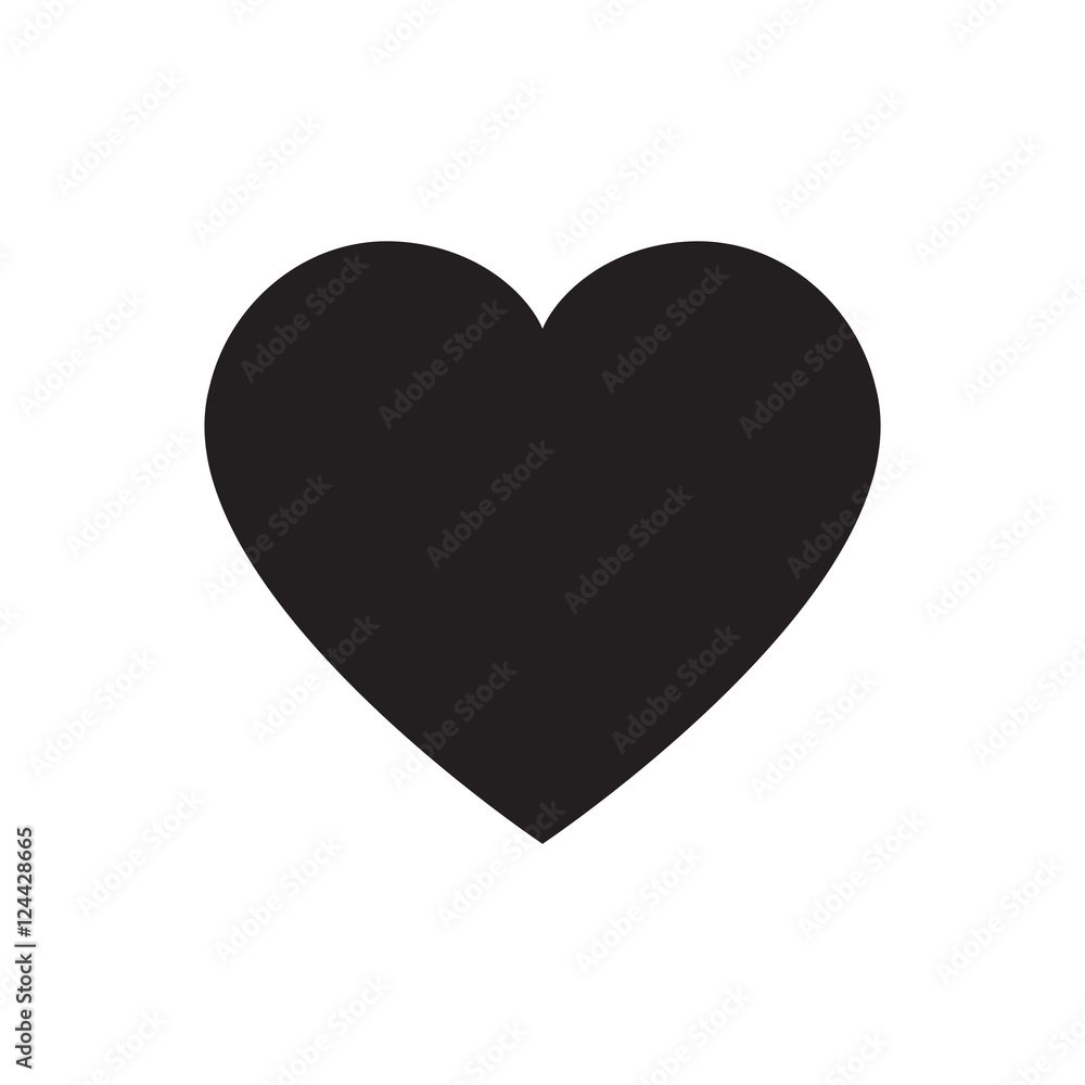 Black heart vector isolated Black heart vector isolated