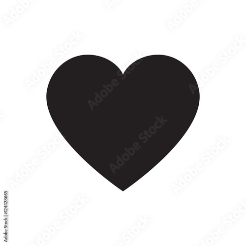 Black heart vector isolated