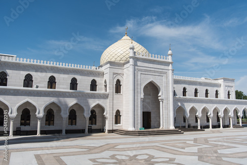 White mosque in Bolgar city, Tatarstan, Russia