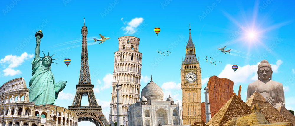 Obraz premium Famous landmarks of the world