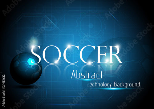 Soccer Abstract technology background style. Vector illustration