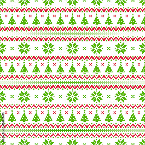 Christmas seamless pattern. Vector background.