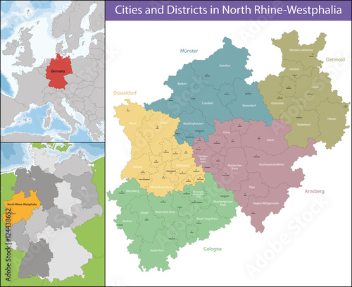Map of North Rhine-Westphalia