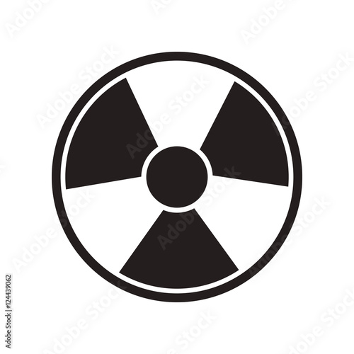 toxic and nuclear symbol over white background. vector illustration