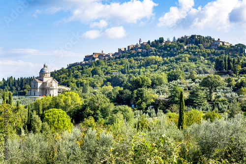 Montepulciano with the church of San Biagio in Tuscany photo