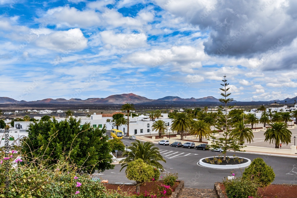 Yaiza, a picturesque small village on Lanzarote island close to Timanfaya national park, Canary islands, Spain 