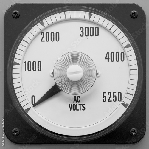 Voltmeter for a five thousand volt system. photo