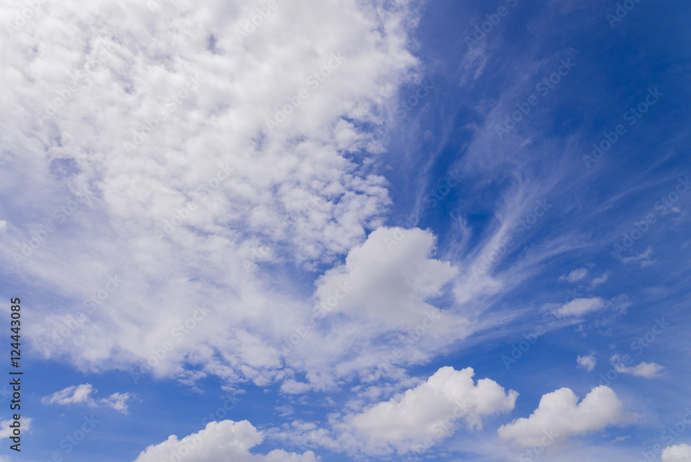 Blue sky with clouds background and pattern Blue sky with clouds background and pattern