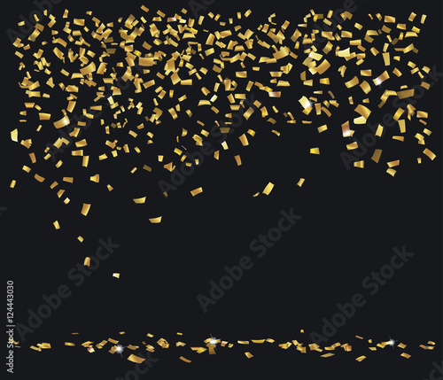 CONFETTIS DORÉS FOND NOIR