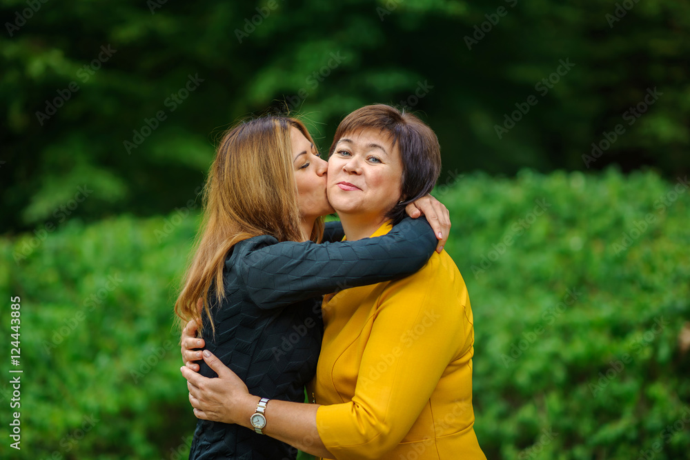 adult daughter with the elderly mother