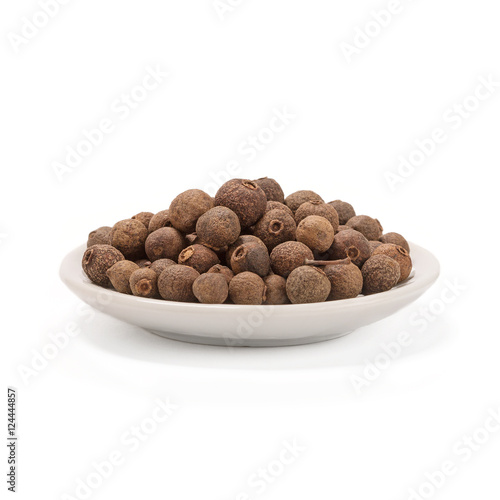 allspice isolated on white background photo