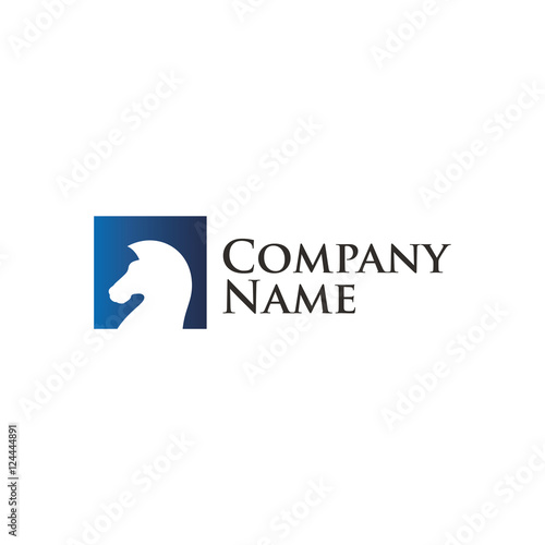 Horse stategic concept logo design vector