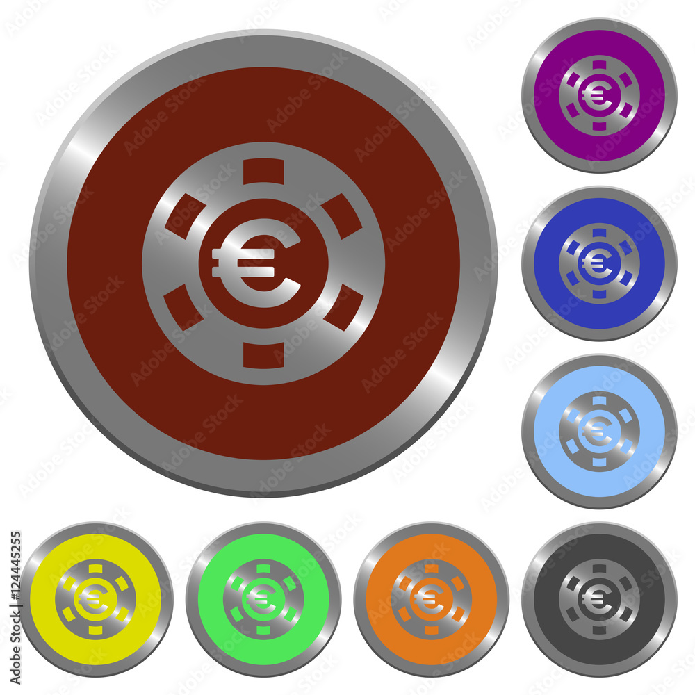 Color Euro casino chip buttons Color Euro casino chip buttons