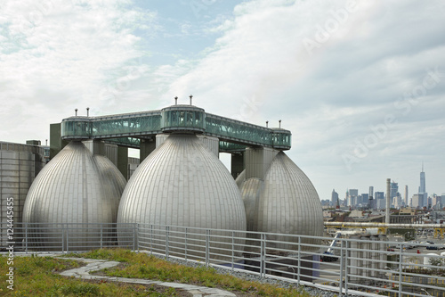 Digester eggs of the Newtown Creek Wastewater Treatment Plant photo