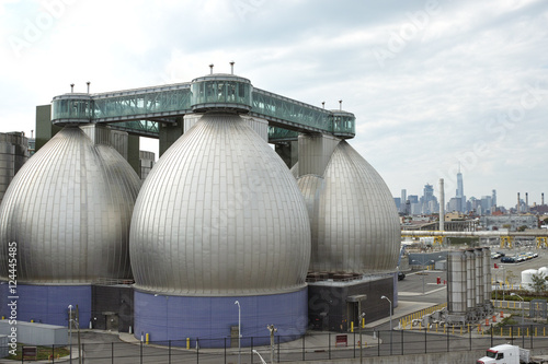 Digester eggs of the Newtown Creek Wastewater Treatment Plant