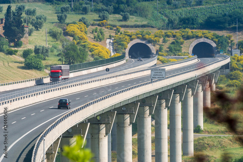 Cecina - Motorway from Rosignano Solvay to Livorno, Tuscany, Italy photo