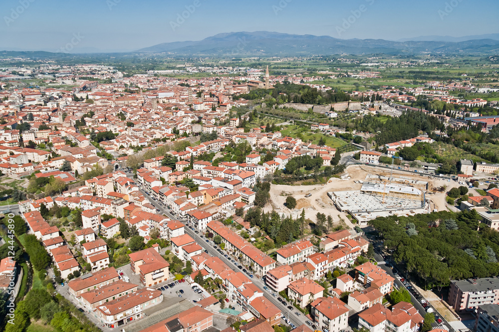 Panorama of the beautiful city of Arezzo in Tuscany - Italy