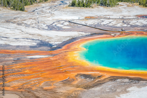 The World Famous Grand Prismatic Spring in Yellowstone National Park