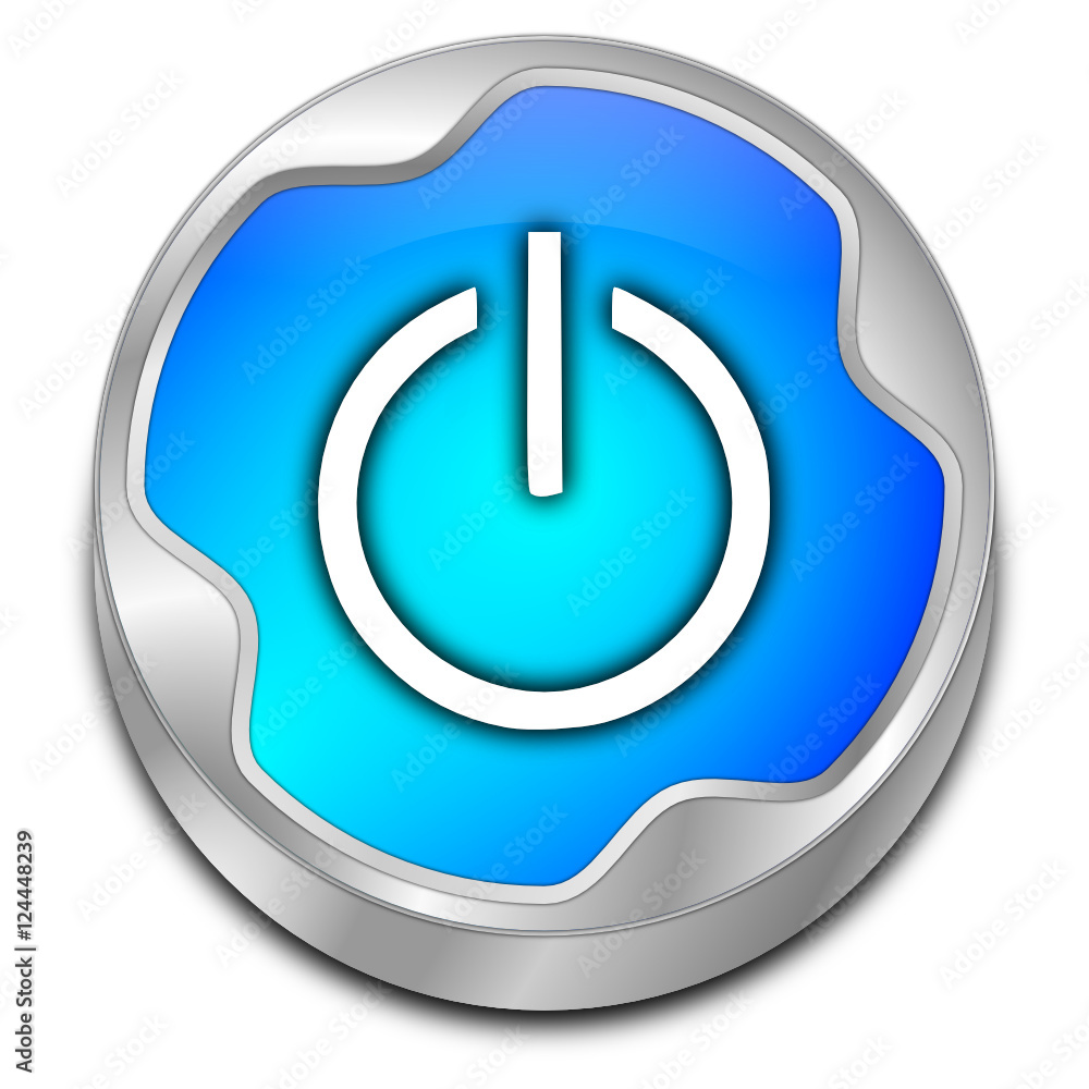 Power Button - 3D illustration