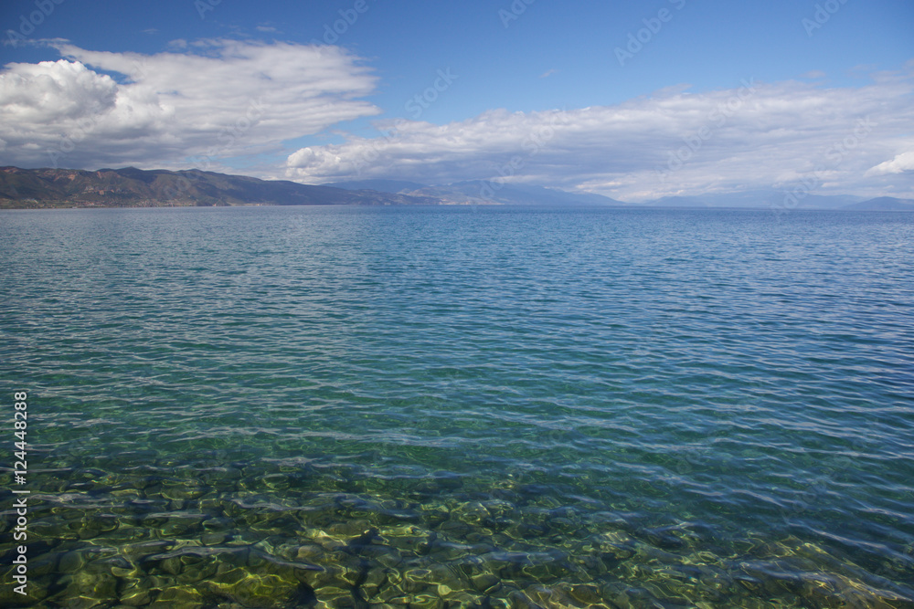 Sunny day on the shore of lake Ohrid Sunny day on the shore of lake Ohrid