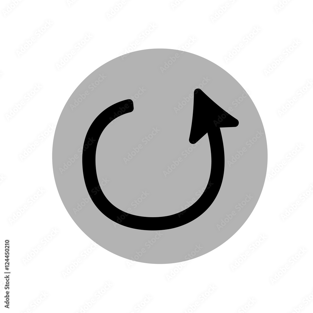 Undo changes media player icon illustration. Gray and black icon. Vector illustration Undo changes media player icon illustration. Gray and black icon. Vector illustration
