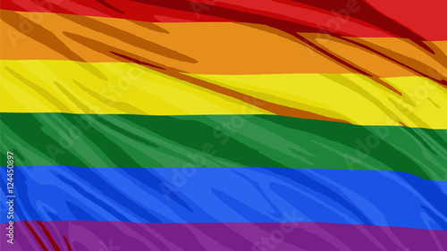 Rainbow Gay Pride Flag. Image with clipping path
