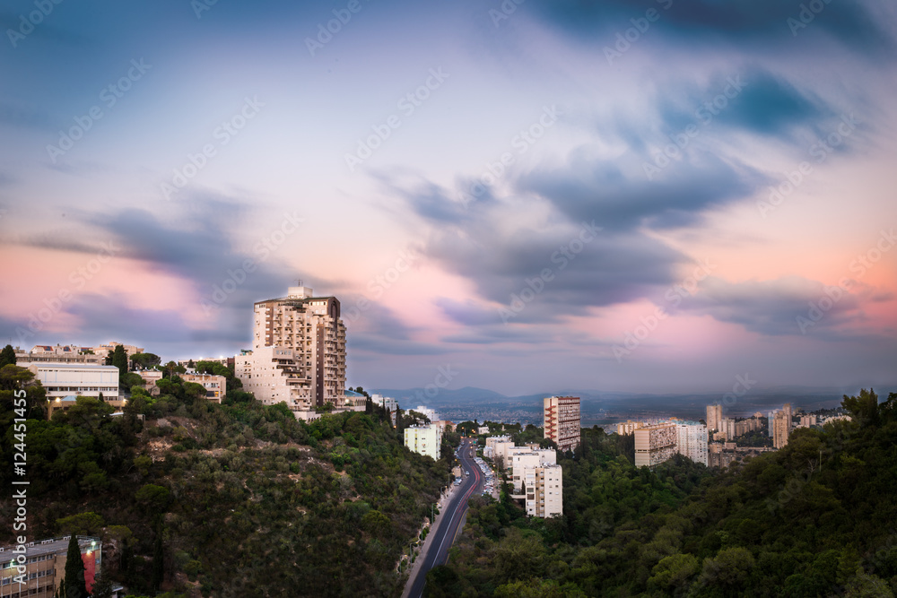 The cloudy sky of Haifa 