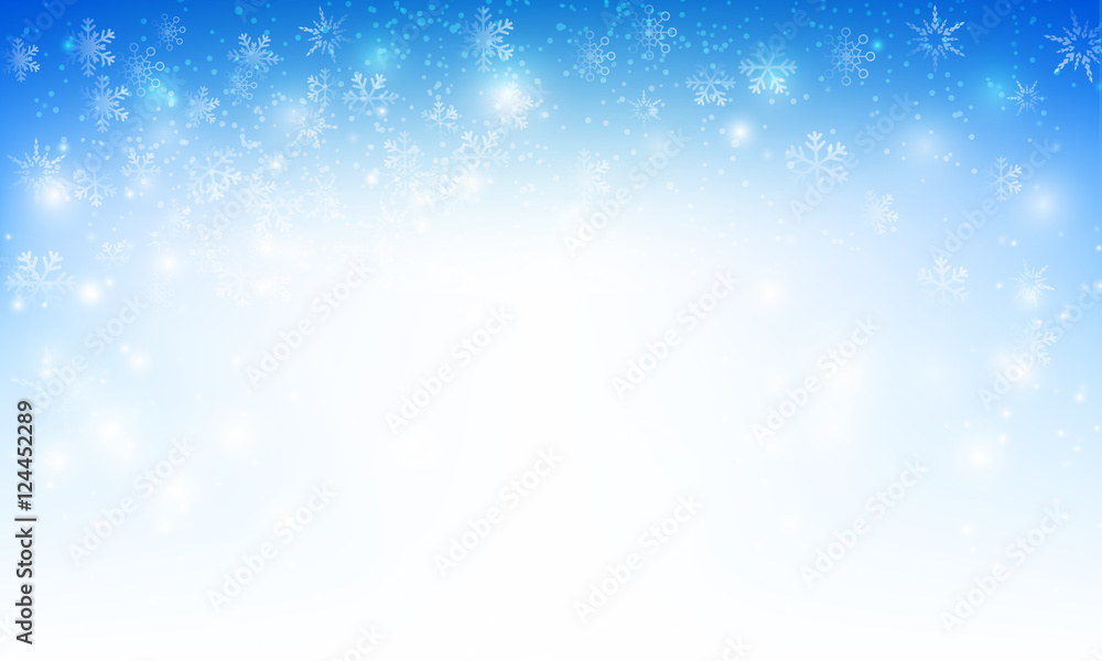 Winter snow fall with bokeh and lighting element abstract backgr Winter snow fall with bokeh and lighting element abstract backgr