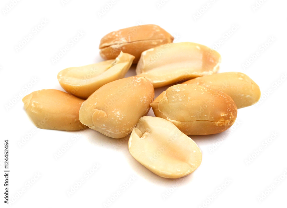 peanuts isolated on the white background peanuts isolated on the white background