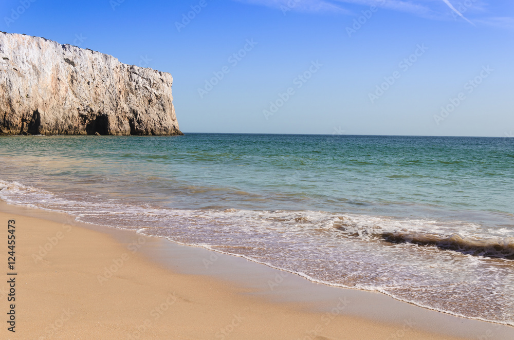 algarve beaches, view of the beach in algarve during summer, portugal