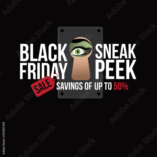 Black Friday sale sneak peek design template. EPS 10 vector.