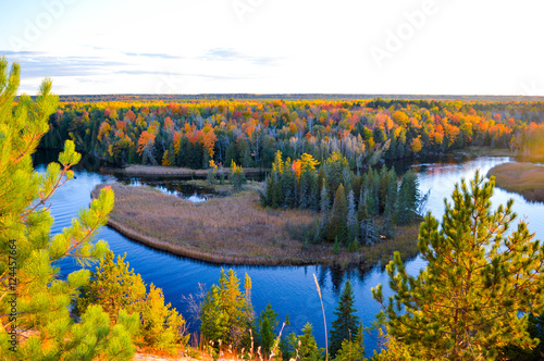 The High banks of the Ausable River in Autumn