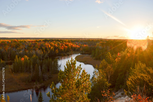 The High banks of the Ausable River in Autumn