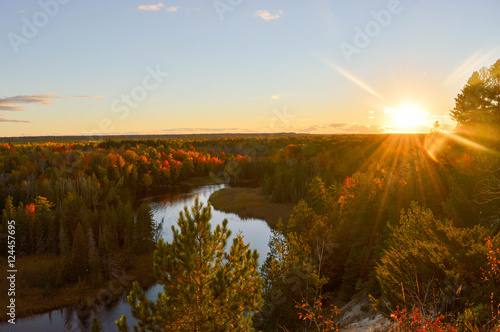 The High banks of the Ausable River in Autumn photo