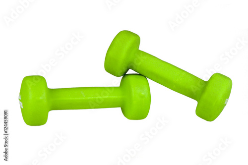 Dumbbell on a white background