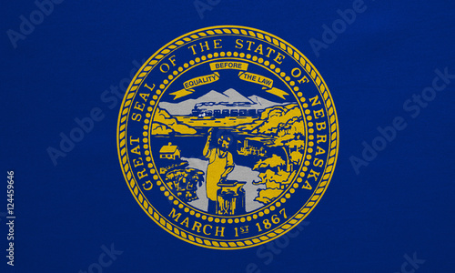 Flag of Nebraska real detailed fabric texture